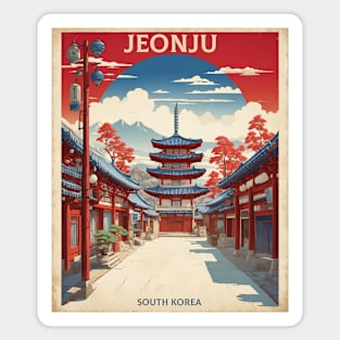 Jeonju South Korea Travel Tourism Retro Vintage Magnet